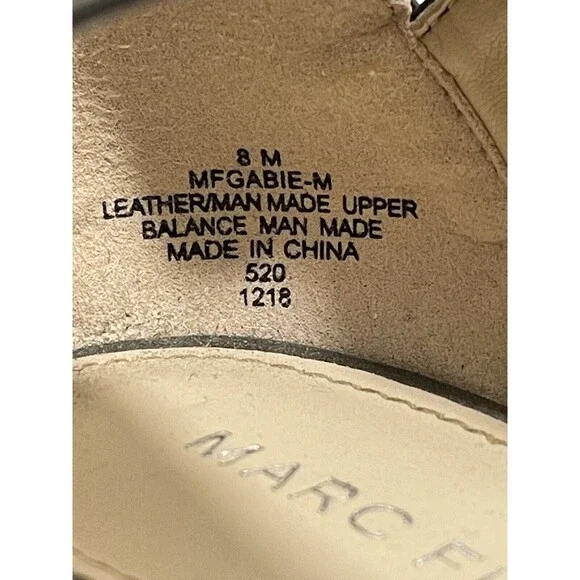 Marc Fisher Gabie Heels Grey Taupe Suede Cutout Block Heel Open Toe Cage Size 8M - Picture 13 of 13